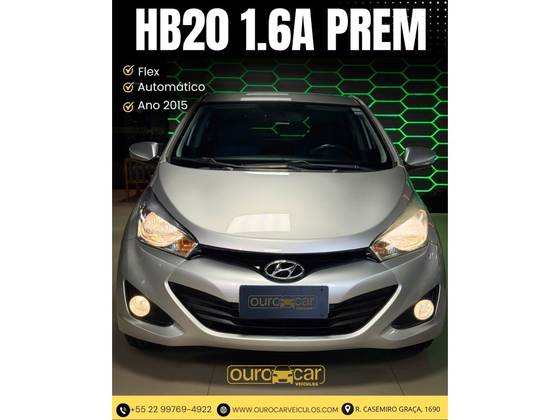 HYUNDAI HB20 1.6 PREMIUM 16V FLEX 4P AUTOMÁTICO HYUNDAI HB20 1.6 PREMIUM 16V FLEX 4P AUTOMÁTICO